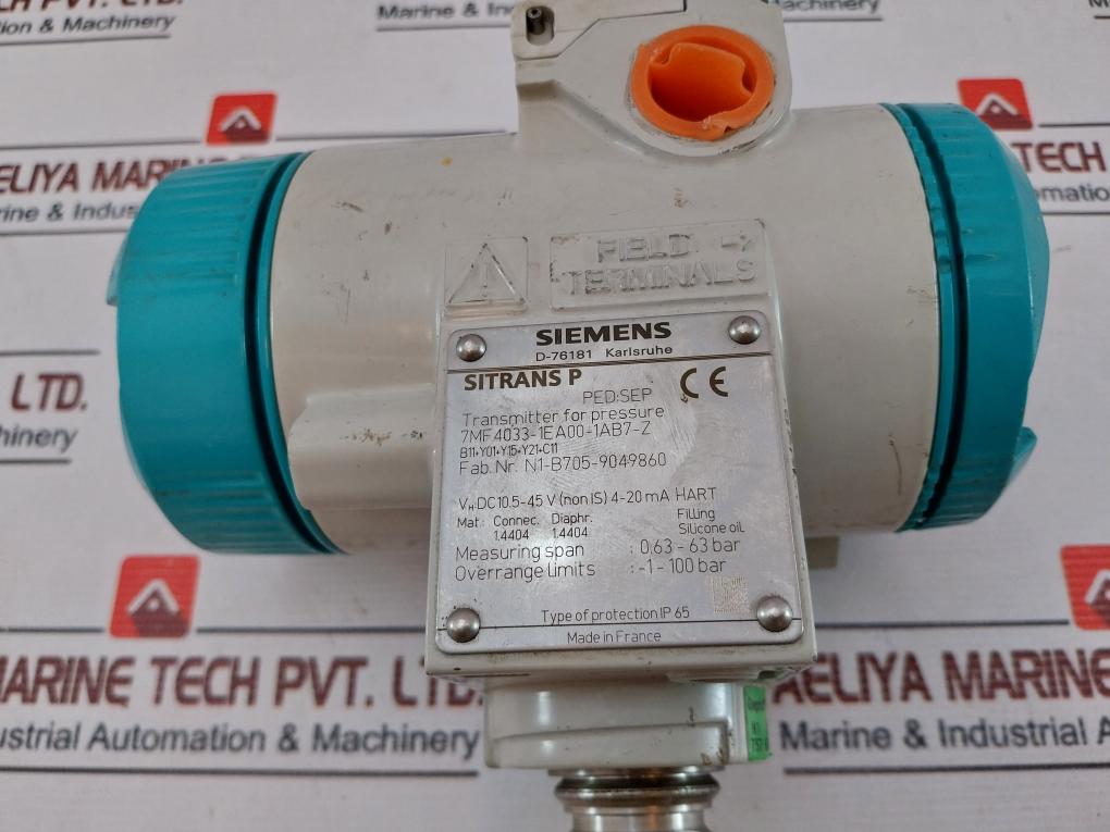 Siemens 7Mf4033-1Ea00-1Ab7-z Pressure Transmitter Ip65