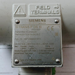 Siemens 7Mf4033-1Ea10-2Ac6-z Sitrans P Ds Iii Pressure Transmitter Ip66