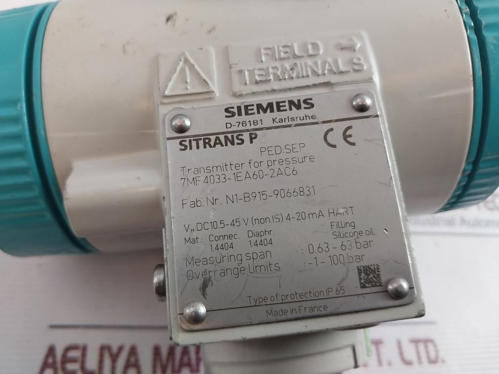 Siemens 7MF4033-1EA60-2AC6 Pressure Transmitter IP65