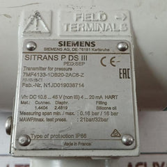 Siemens 7Mf4133-1Db20-2Ac6-z Sitrans P Ds Iii Pressure Transmitter 4...20Ma Hart