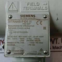 Siemens 7Mf4433-1Ca02-1Ac6-z Pressure Transmitter A5E31200105