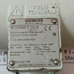 Siemens 7Mf4433-1Da02-1Ac6-z Transmitter For Differential Pressure And Flow C734