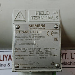 Siemens Sitrans P Ds III 7Mf4433-1Da02-1Bc6-z Differential Pressure Sensor