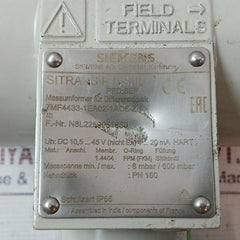 Siemens 7Mf4433-1Ea02-1Ac6-z Transmitter For Differential Pressure And Flow A5E3