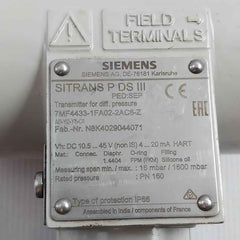 Siemens 7Mf4433-1Fa02-2Ac6-z Differential Pressure Transmitter Dc 10.5-45V