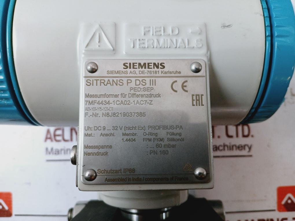 Siemens 7Mf4434-1Ca02-1Ac7-z Sitrans P Ds Iii Differential Pressure Transducer