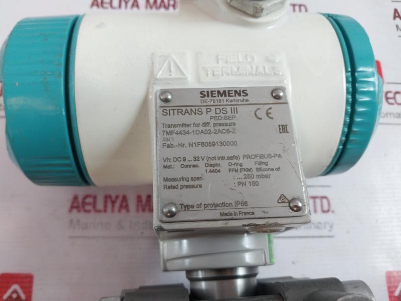 Siemens Sitrans P Ds Iii 7Mf4434-1Da02-2Ac6-z Differential Pressure Transmitter