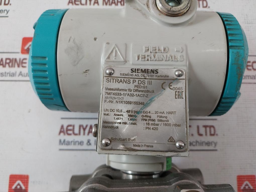 Siemens Sitrans P Ds Iii 7Mf4533-1Fa32-1Ac7-z Pressure Transmitter A5E31200105 C73451-a407-b7