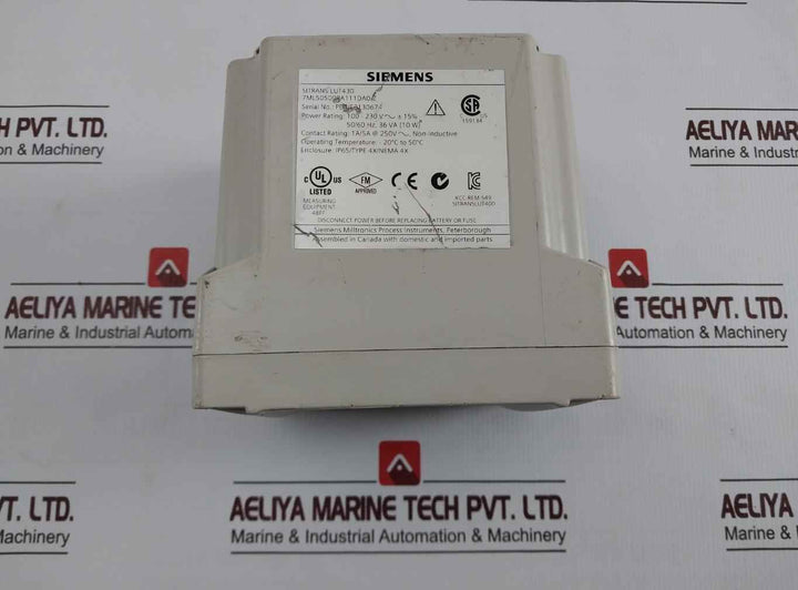 Siemens 7Ml50500Ba111Da0-z Sitrans Lut400 Ultrasonic Controller (Not Working)