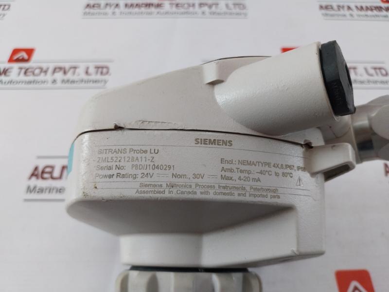 Siemens Sitrans Probe Lu 7Ml52212Ba11-z Ultrasonic Level Transmitter 4-20Ma