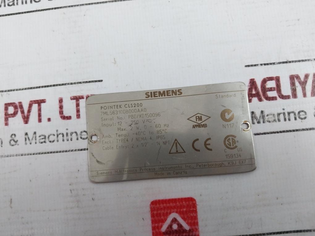 Siemens 7ML56310DB000AA0 Ultrasonic Point Level Measurement Module 12-250V IP65