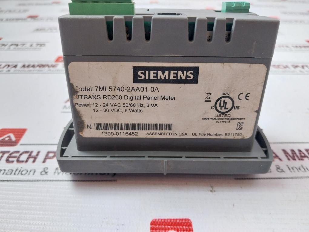 Siemens 7Ml5740-2Aa01-0A Digital Display Panel Meter 12-24 Vac