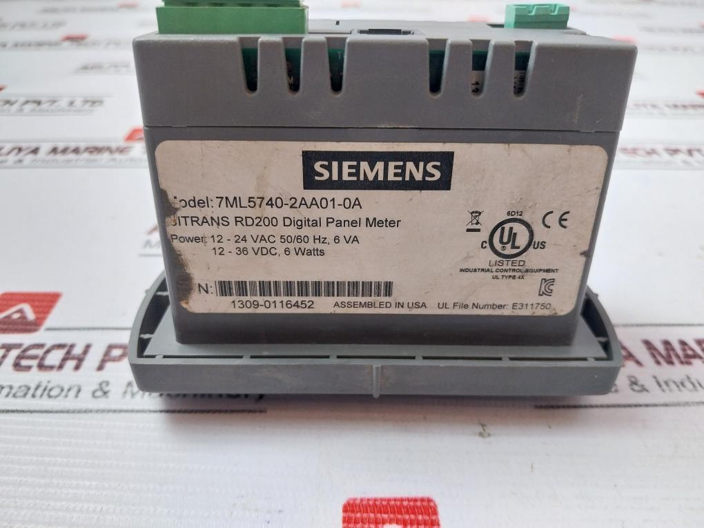 Siemens 7Ml5740-2Aa01-0A Digital Display Panel Meter 12-24 Vac 50/60Hz