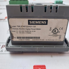 Siemens 7Ml5740-2Aa01-0A Digital Display Panel Meter 12-24 Vac 50/60Hz