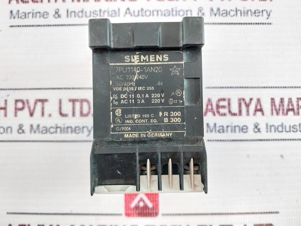 Siemens 7Pu1140-1An20 Time Delay Relay 0.6-6S Ac220/240V