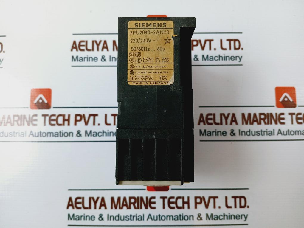 Siemens 7Pu2040-2An20 Time Delay Relay 6-60S 220/240V~ 50/60Hz