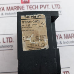 Siemens 7Pu2540-2An23 Timer Relay 50/60Hz