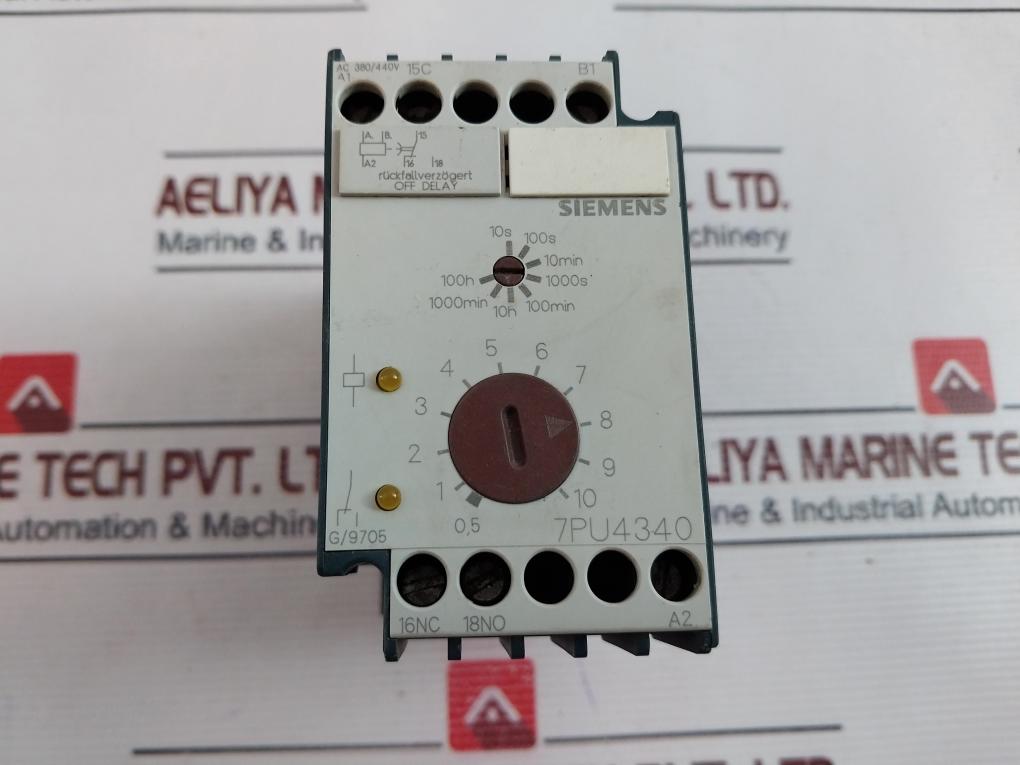 Siemens 7Pu4340-2At20 Off Delay Time Relay 10S-100H 50/60Hz