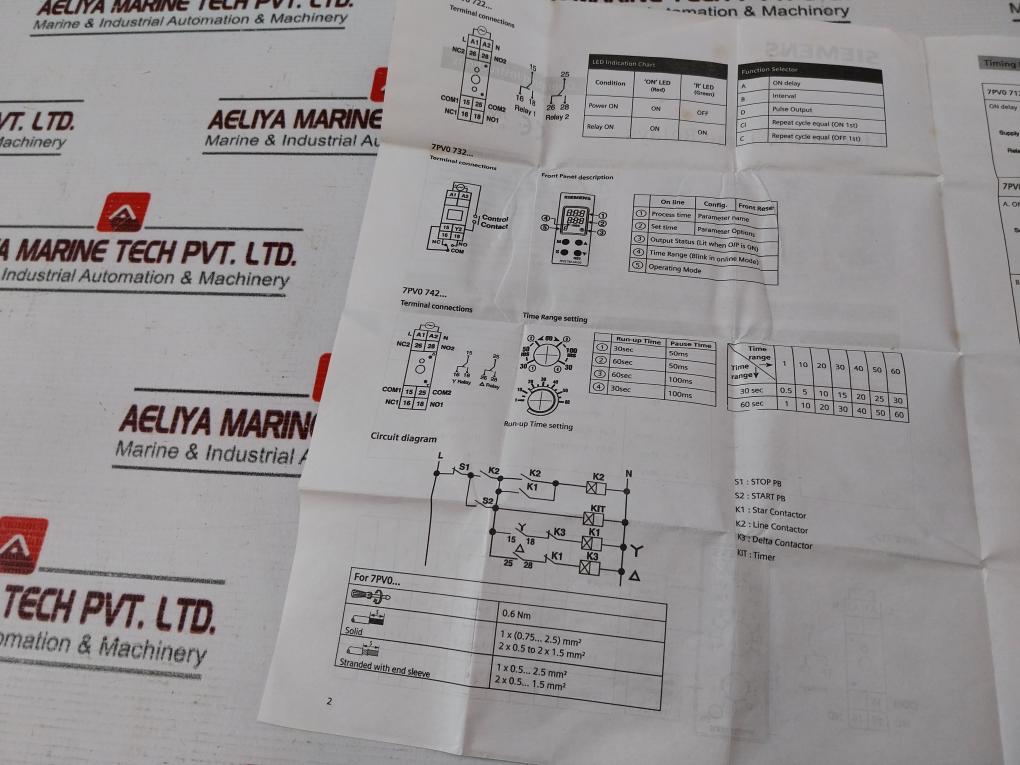 Siemens 7Pv0732-1Av20 Electronic Time Relay 20 To 240V Ac/Dc