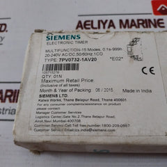 Siemens 7Pv0732-1Av20 Electronic Time Relay 20 To 240V Ac/Dc