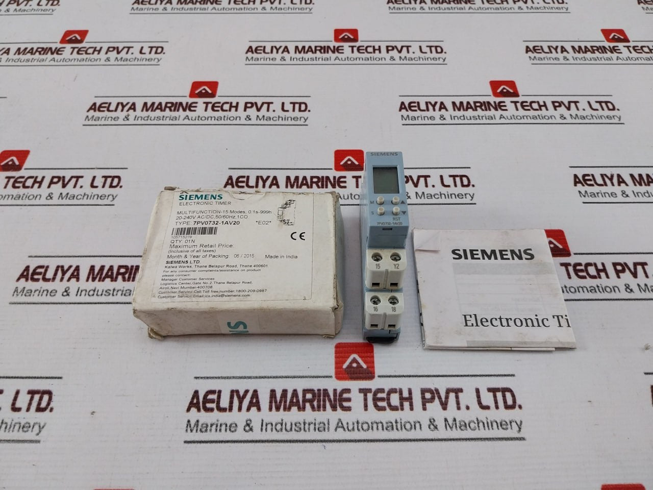 Siemens 7Pv0732-1Av20 Electronic Time Relay 20 To 240V Ac/Dc