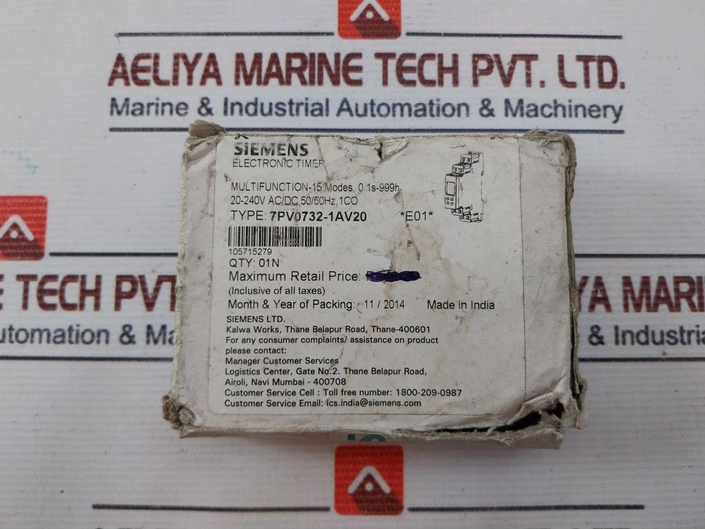 Siemens 7Pv0732-1Av20 Multifunction Timer 0.1S-999H Ip20