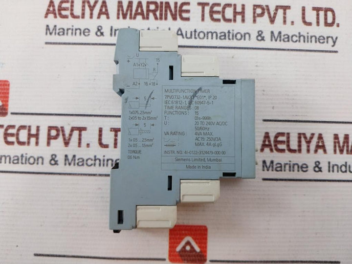 Siemens 7Pv0732-1Av20 Multifunction Timer 0.1S-999H Ip20