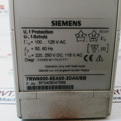 Siemens 7Rw6000-5Ea00-2Da0/Bb Voltage, Frequency &amp; Overexcitation Relay