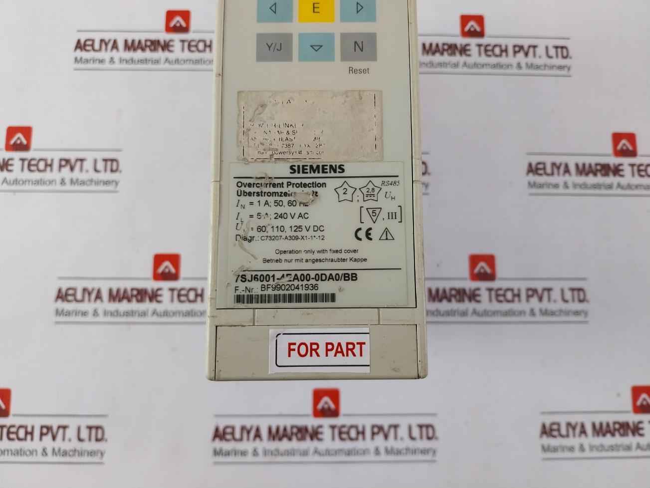 Siemens 7Sj6001-4Ea00-0Da0/Bb Overcurrent-time Protection Relay (Not Working)