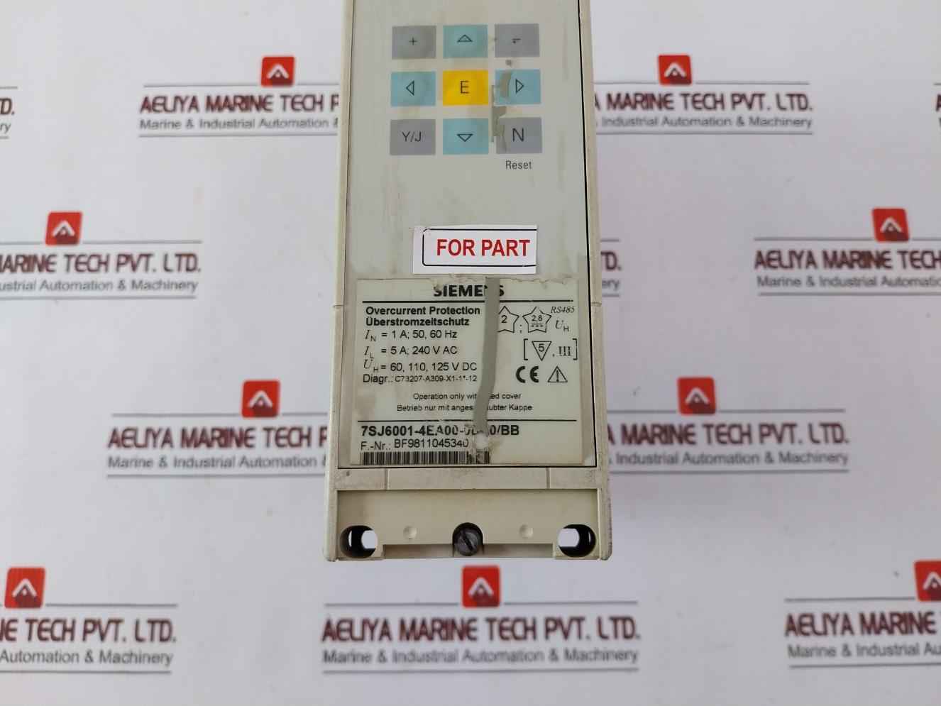 Siemens 7Sj6001-4Ea00-0Da0/Bb Overcurrent-time Protection Relay (Not Working)