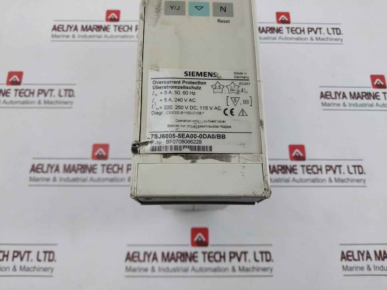 Siemens 7Sj6005-5Ea00-0Da0/Bb Overcurrent Protection Relay Rs485