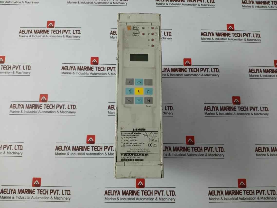 Siemens 7Sj6005-5Ea00-0Da0/Bb Overcurrent Protection Relay Rs485 5A 240Vac