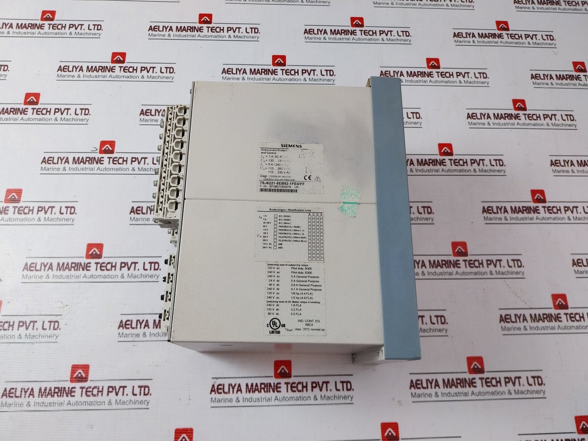 Siemens 7SJ6221-5EB92-1FE0/FF Multifunction Protection and Control Relay