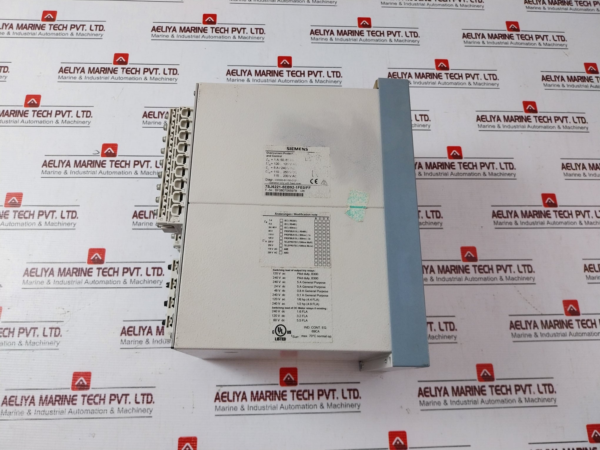 Siemens 7Sj6221-5Eb92-1Fe0/Ff Multifunction Protection And Control Relay