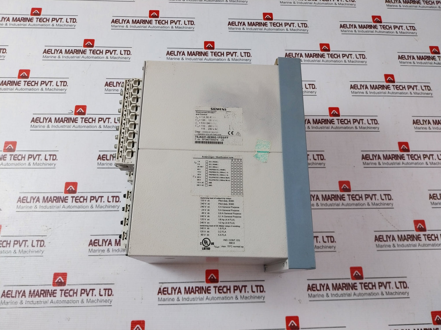 Siemens 7SJ6221-5EB92-1FE0/FF Multifunction Protection and Control Relay