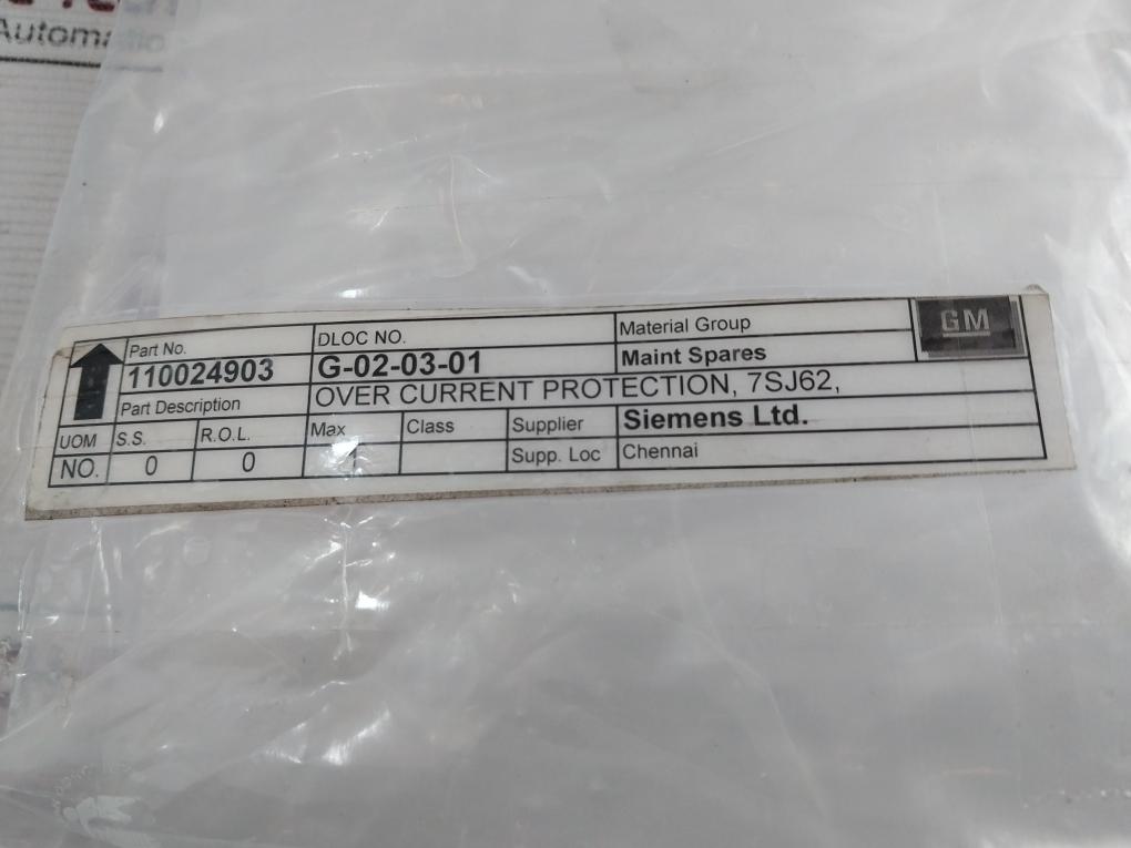 Siemens 7Sj62 7Sj6225-5Eb92-1Fd0/Ff Overcurrent Protection And Control Relay