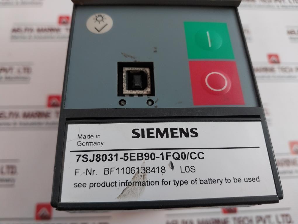 Siemens 7Sj8031-5Eb90-1Fq0/Cc Overcurrent Protection Relay 5A/240V Ac