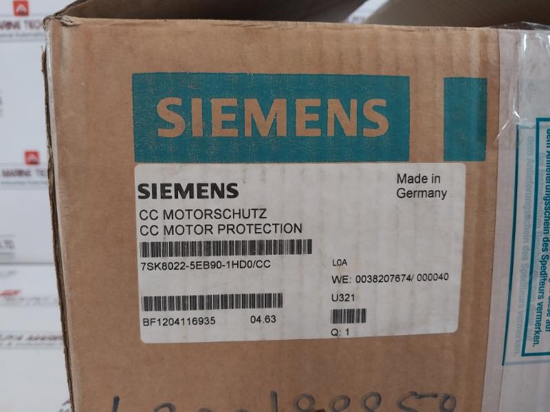 Siemens 7Sk8022-5Eb90-1Hd0/Cc Siprotec Motor Protection With Profibus Rs232-lwl