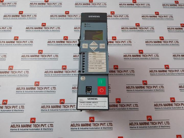 Siemens 7Sk8031-5Eb90-1He0/Cc Overcurrent Protection Relay 100V To 125V