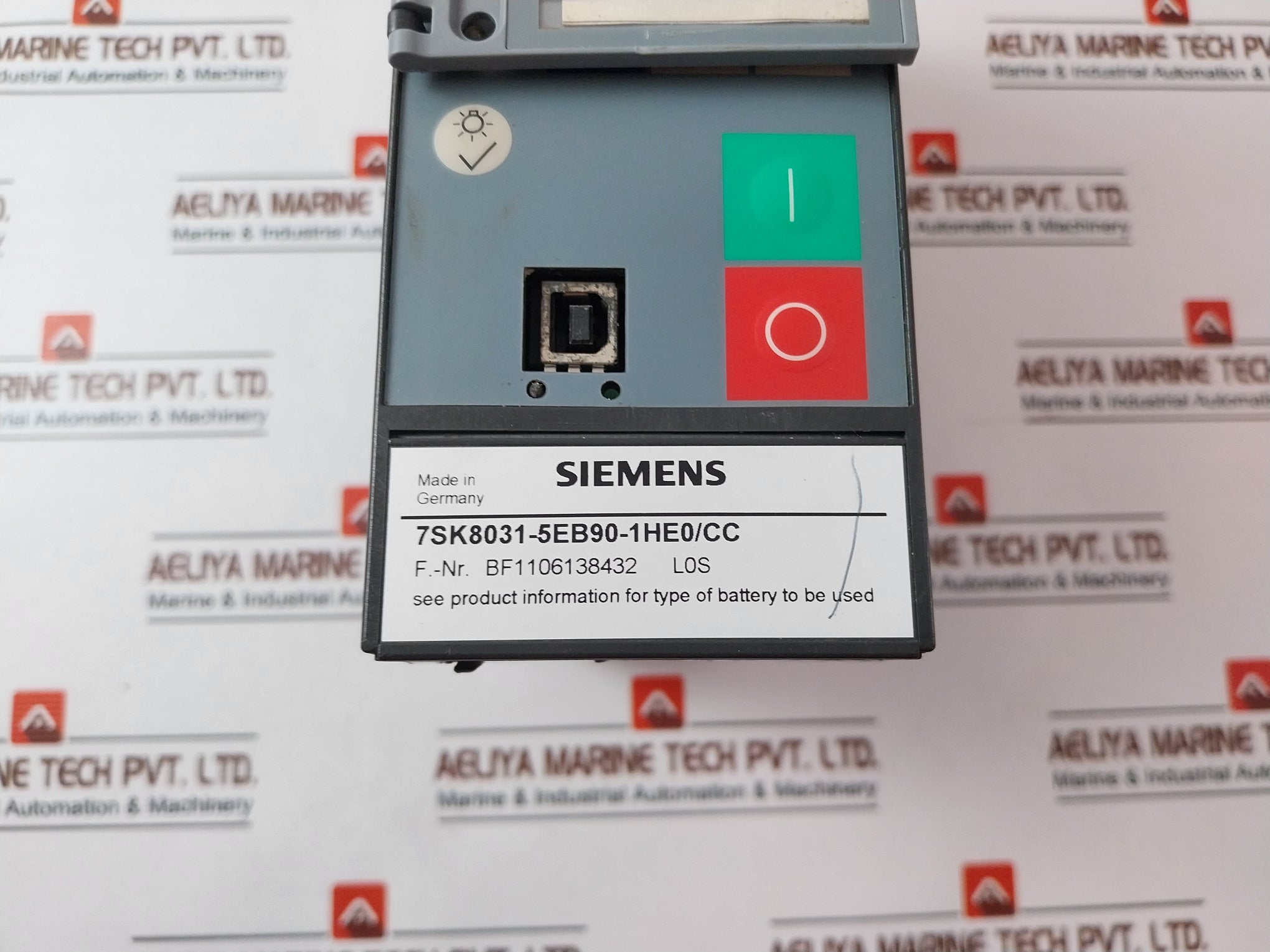 Siemens 7Sk8031-5Eb90-1He0/Cc Overcurrent Protection Relay 100V To 125V