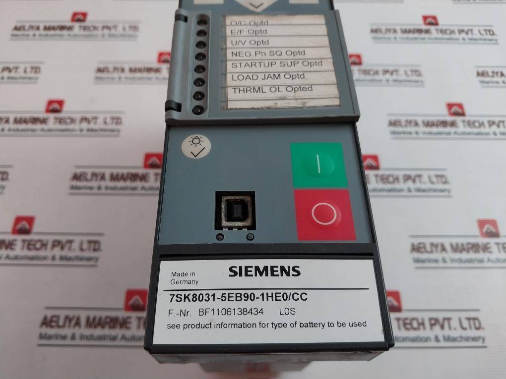 Siemens 7Sk8031-5Eb90-1He0/Cc Overcurrent Protection Relay C73334-a1-a81-1