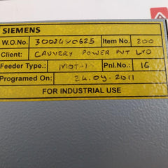 Siemens 7Sk8031-5Eb90-1He0/Cc Overcurrent Protection Relay C73334-a1-a81-1
