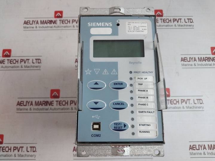 Siemens 7Sr1706-4Ha12-1Ca0/Cc Motor Protection Relay Fn 50/60Hz Bi 88V - Aeliya Marine Tech