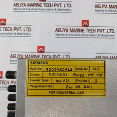 Siemens 7Sr2102-1Aa21-0Ca0/Bb Overcurrent Relay 50/60Hz