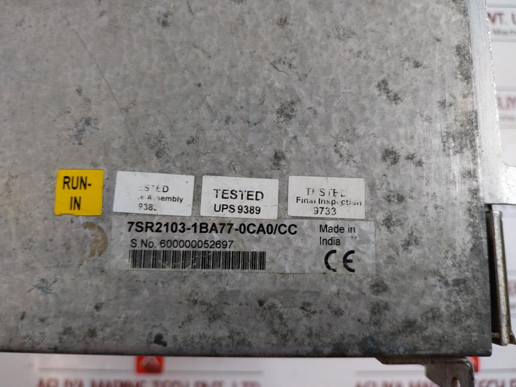 Siemens 7Sr2103-1Ba77-0Ca0/Cc Over Current Relay 32435H850087A-7A