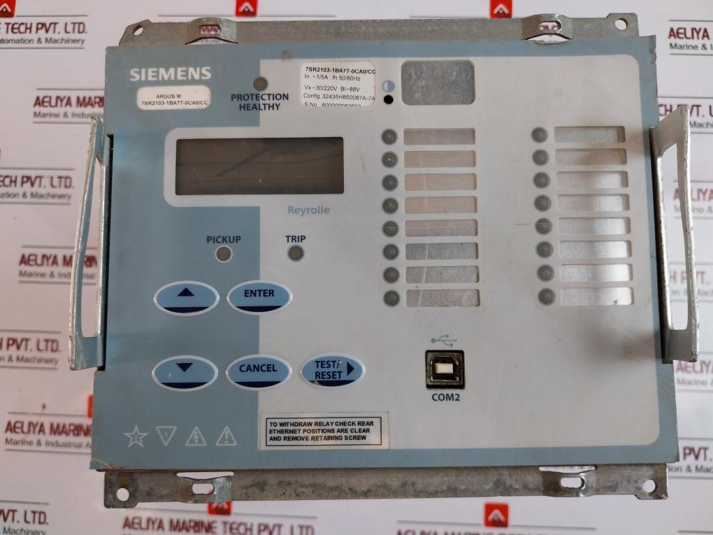 Siemens 7Sr2103-1Ba77-0Ca0/Cc Over Current Relay 32435H850087A-7A
