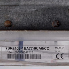 Siemens 7Sr21031Ba770Ca0/Cc Over Current Relay 50/60Hz 30/220V,88V
