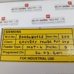 Siemens 7Um62 Generator Protection 5A / 240V