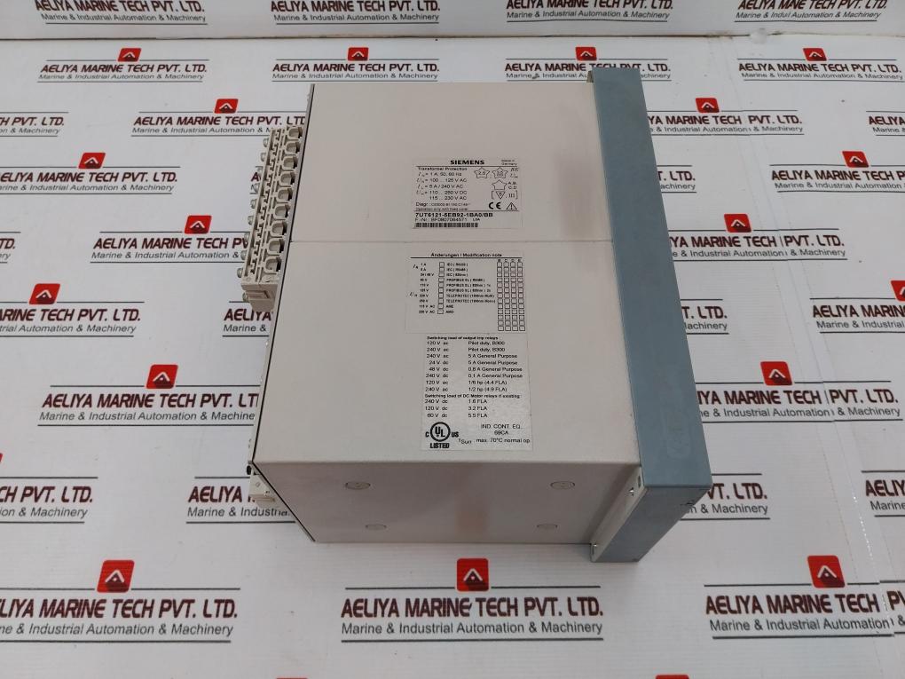 Siemens 7Ut6121-5Eb92-1Ba0/Bb Transformer Protection Control
