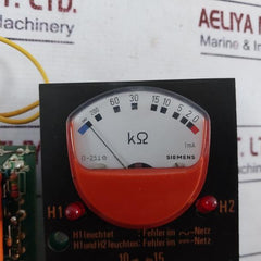 Siemens 7Vc16 Earth Leakage Monitor 0-200K Ohms 1Ma Measurement Device Module